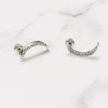 Load image into Gallery viewer, Crystal Moon Studs - Lavish &amp; Glamourous Designs
