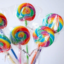 Load image into Gallery viewer, Round Lollipop - Rainbow Swirl

