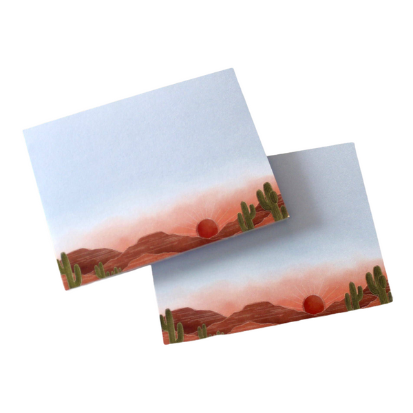 Desert Landscape Sticky Note Pad | 50 Sheets