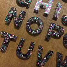 Load image into Gallery viewer, Resin Rainbow Sparkle Alphabet | Uppercase - Lavish &amp; Glamourous Designs
