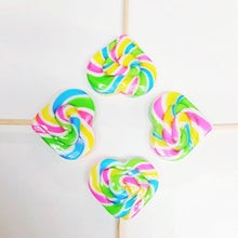 Load image into Gallery viewer, Heart Lollipop-Rainbow Swirl
