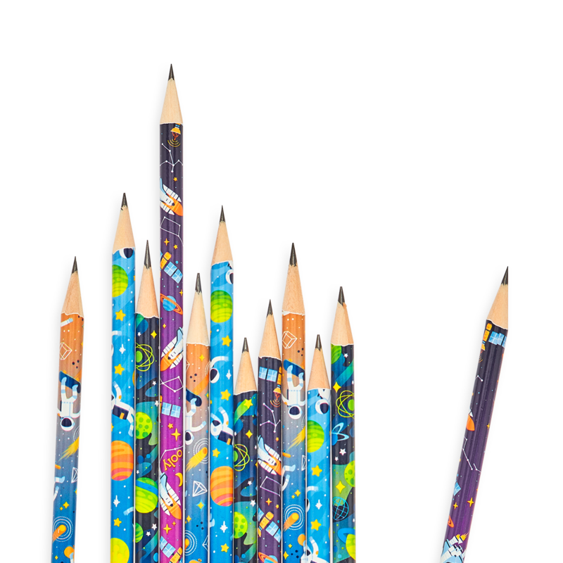 Astronaut Graphite Pencils - Set of 12 - Lavish & Glamourous Designs