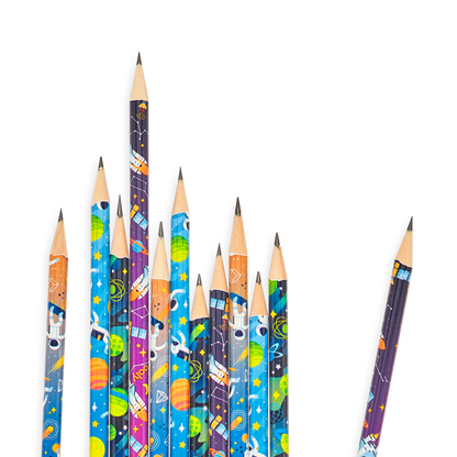 Astronaut Graphite Pencils - Set of 12 - Lavish & Glamourous Designs