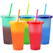 Load image into Gallery viewer, Colour Change Tumblers with Straw - Lavish &amp; Glamourous Designs
