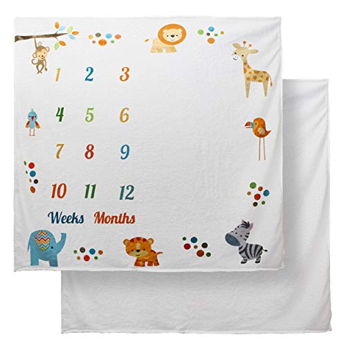 Jungle Babies Milestone Backdrop Blanket