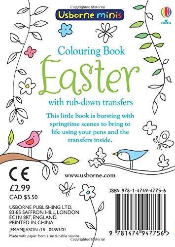 Easter Colouring Book With Rub-Down Transfers - Lavish & Glamourous Designs