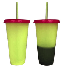 Load image into Gallery viewer, Colour Change Tumblers with Straw - Lavish &amp; Glamourous Designs
