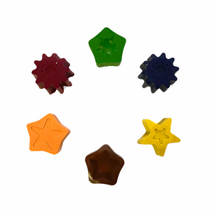 Star Shapes Crayon Set | Solid - Lavish & Glamourous Designs