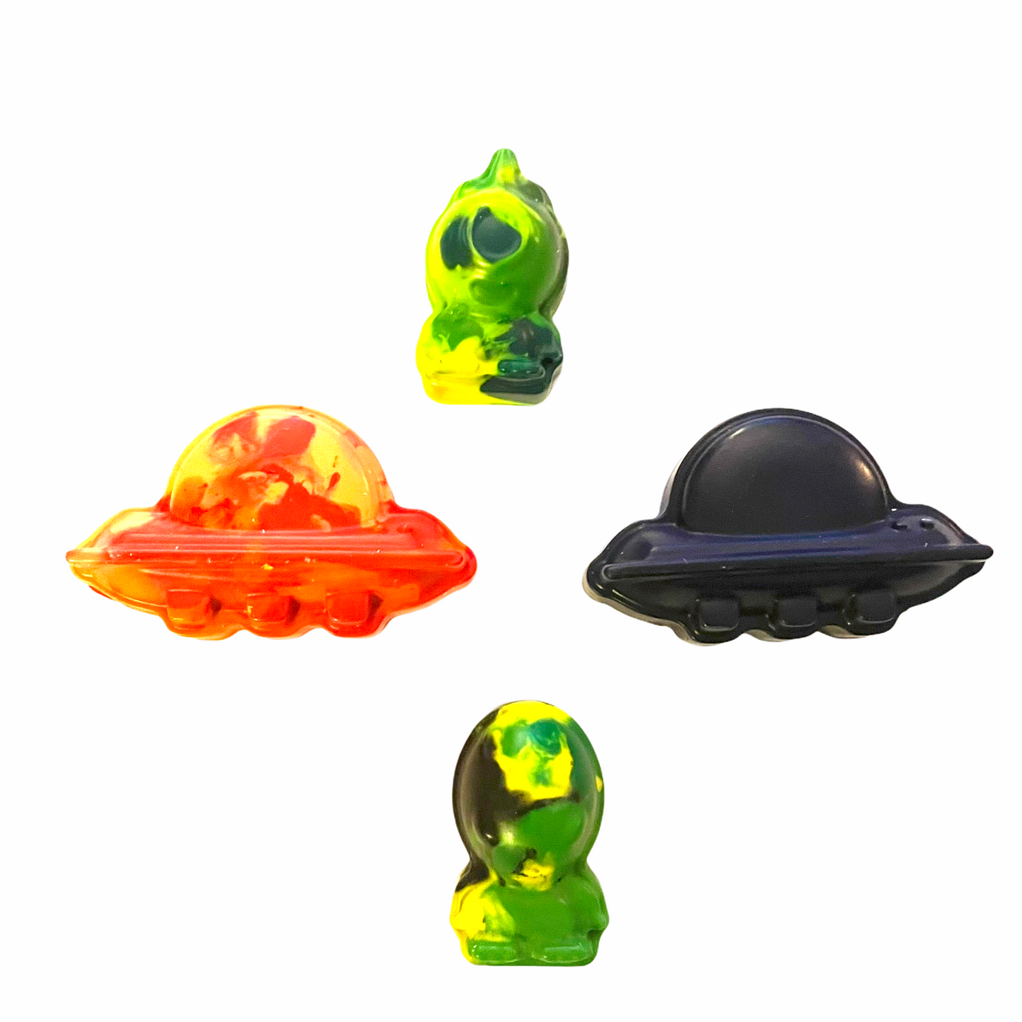 Alien UFOs Crayon Set - Lavish & Glamourous Designs