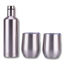 Load image into Gallery viewer, Stainless Steel Bottle &amp; Cup Set- Silver
