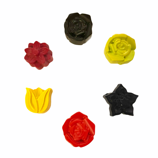 Flower Crayon Set - Lavish & Glamourous Designs