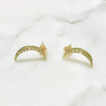 Load image into Gallery viewer, Crystal Moon Studs - Lavish &amp; Glamourous Designs
