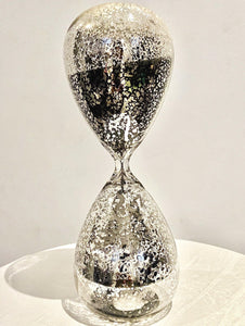 Chrome Speckled Hour Glass- One Hour Timer - Lavish & Glamourous Designs