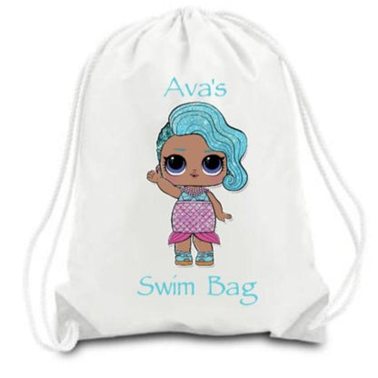 White Drawstring Backpack