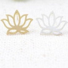 Load image into Gallery viewer, Lotus Flower Studs
