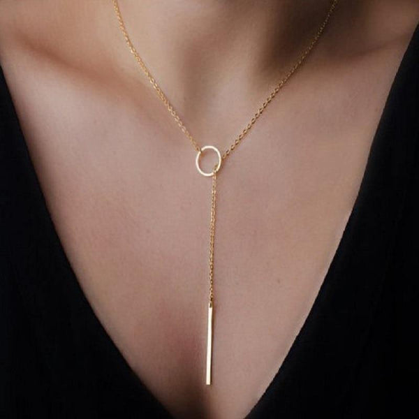 Circle Threaded Necklace - Lavish & Glamourous Designs