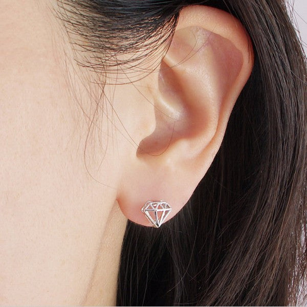 Geometric Diamond Studs