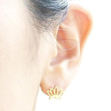Load image into Gallery viewer, Lotus Flower Studs
