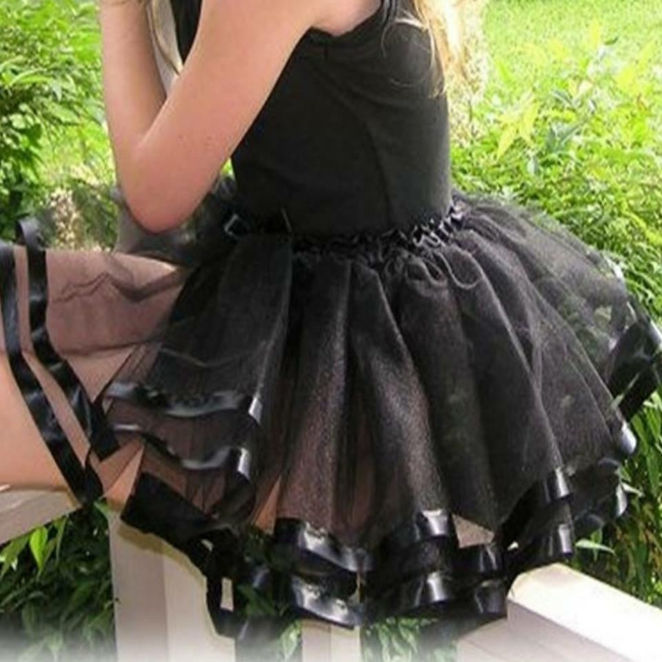 Satin Trim Tutu Skirt