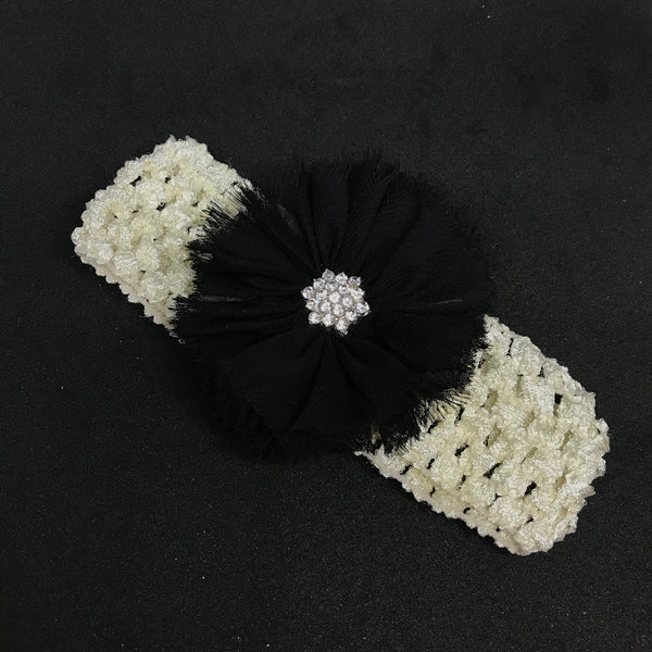 Onyx Ballerina Flower Headband