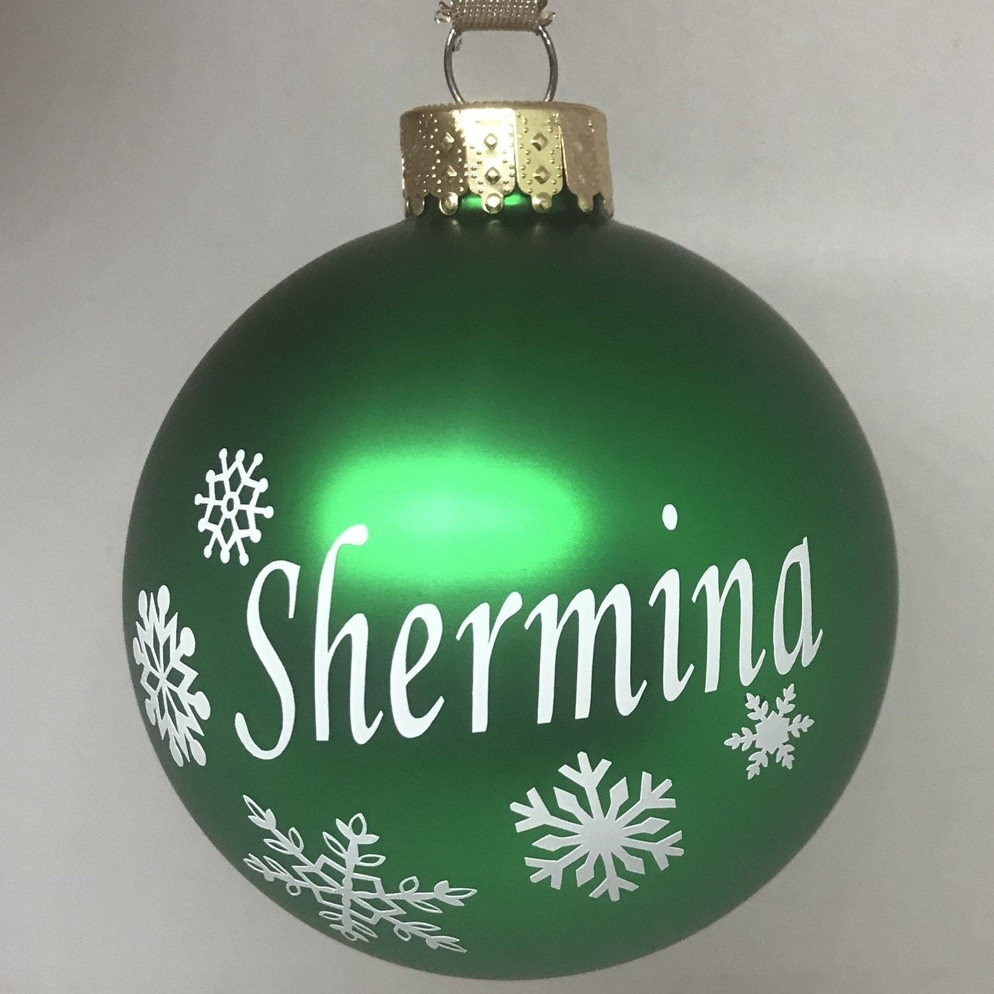 Glass Ornament | Green 80mm - Lavish & Glamourous Designs