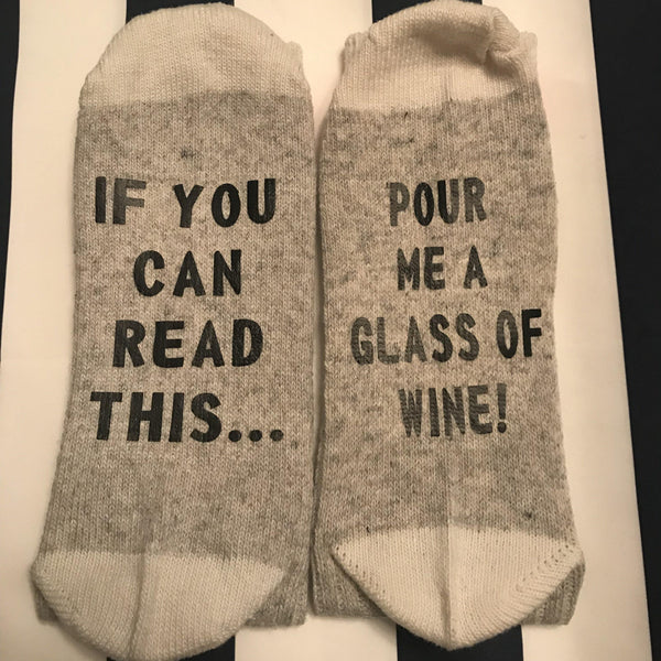 Bring Me Wine Novelty Socks - Lavish & Glamourous Designs