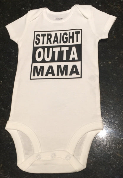 Straight Outta Mama Bodysuit - Lavish & Glamourous Designs