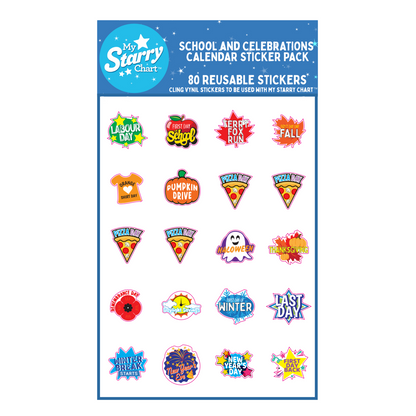 School Calendar and Celebration Sticker Pack - Lavish & Glamourous Designs