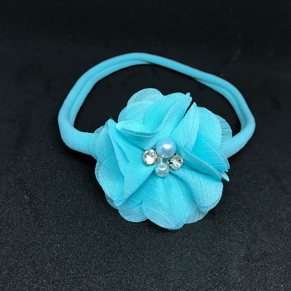 Light Blue Flower Headband
