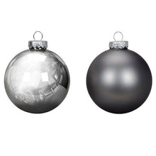 Load image into Gallery viewer, Glass Ornament | Grey 80mm - Lavish &amp; Glamourous Designs
