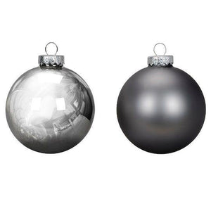 Glass Ornament | Grey 80mm - Lavish & Glamourous Designs