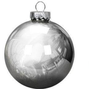 Glass Ornament | Grey 80mm - Lavish & Glamourous Designs