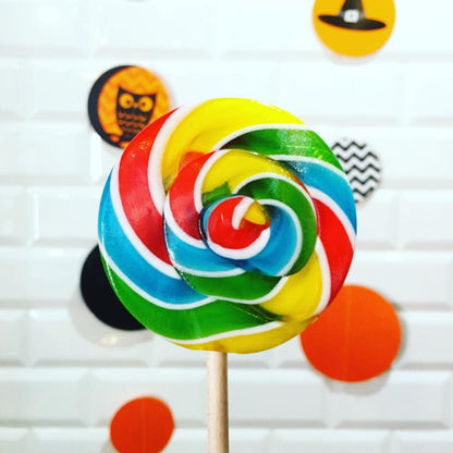 Round Lollipop - Rainbow Swirl