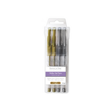 Load image into Gallery viewer, 4 Pack Gel Pens | Gold &amp; Silver - Lavish &amp; Glamourous Designs
