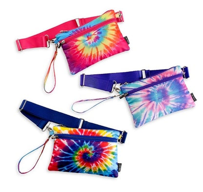 Blue Tie Dye Spiral 2-in-1 Pouch | Belt bag