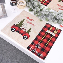Load image into Gallery viewer, Plaid Truck Placemats
