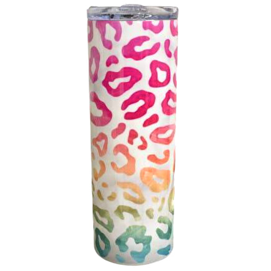 Marbled Ombre Leopard 20oz Skinny Tumbler