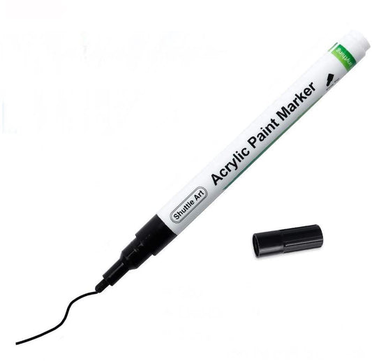 Acrylic Paint Marker | Black Fine Tip - Lavish & Glamourous Designs