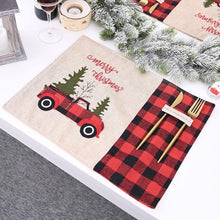Load image into Gallery viewer, Plaid Truck Placemats
