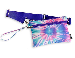 Purple Tie Dye Spiral 2-in-1 Pouch | Belt bag