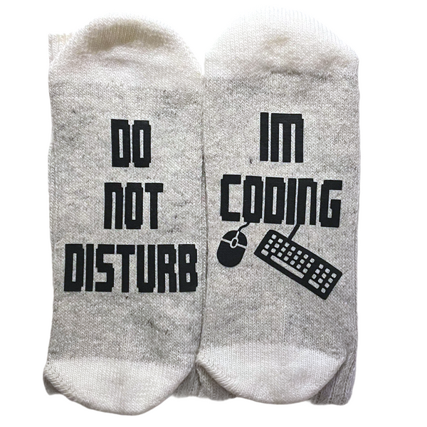 Busy Coding Novelty Socks