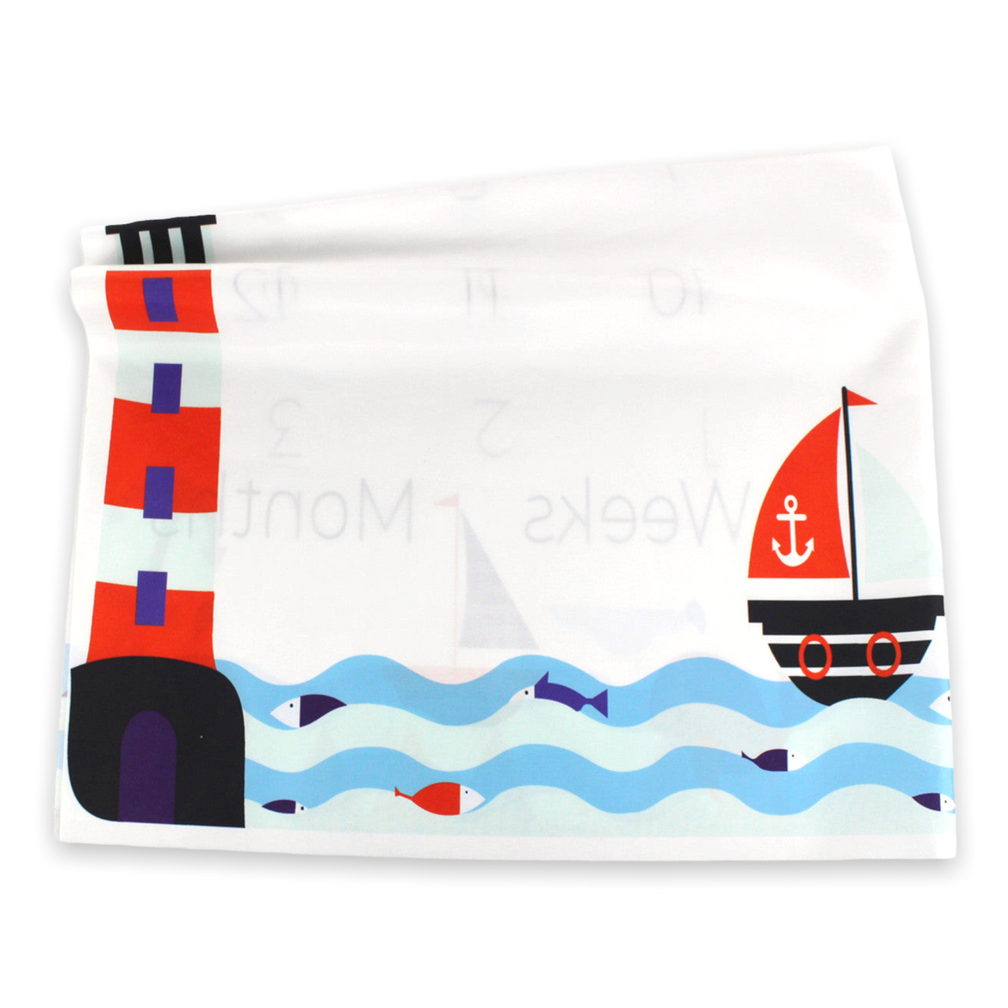 Nautical Milestone Backdrop Blanket