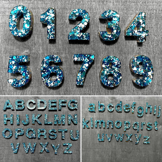 Resin Blue Sparkle | Full Set - Lavish & Glamourous Designs