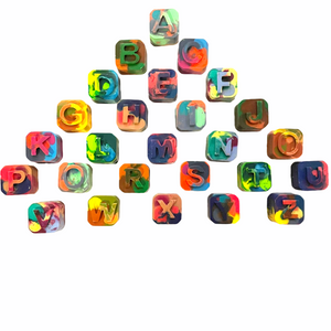 Alphabet Cube Crayon Set | Rainbow Mix - Lavish & Glamourous Designs