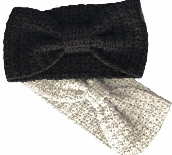 Bow Headbands | Grey - Lavish & Glamourous Designs