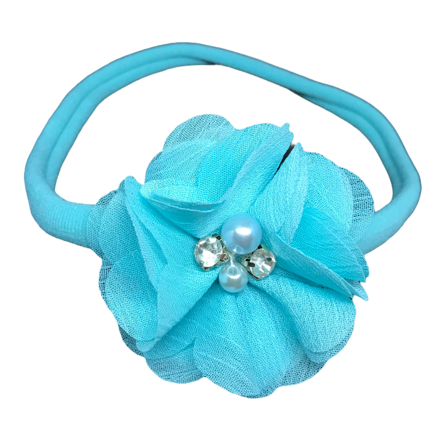 Light Blue Flower Headband