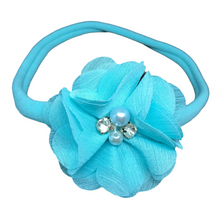 Load image into Gallery viewer, Light Blue Flower Headband
