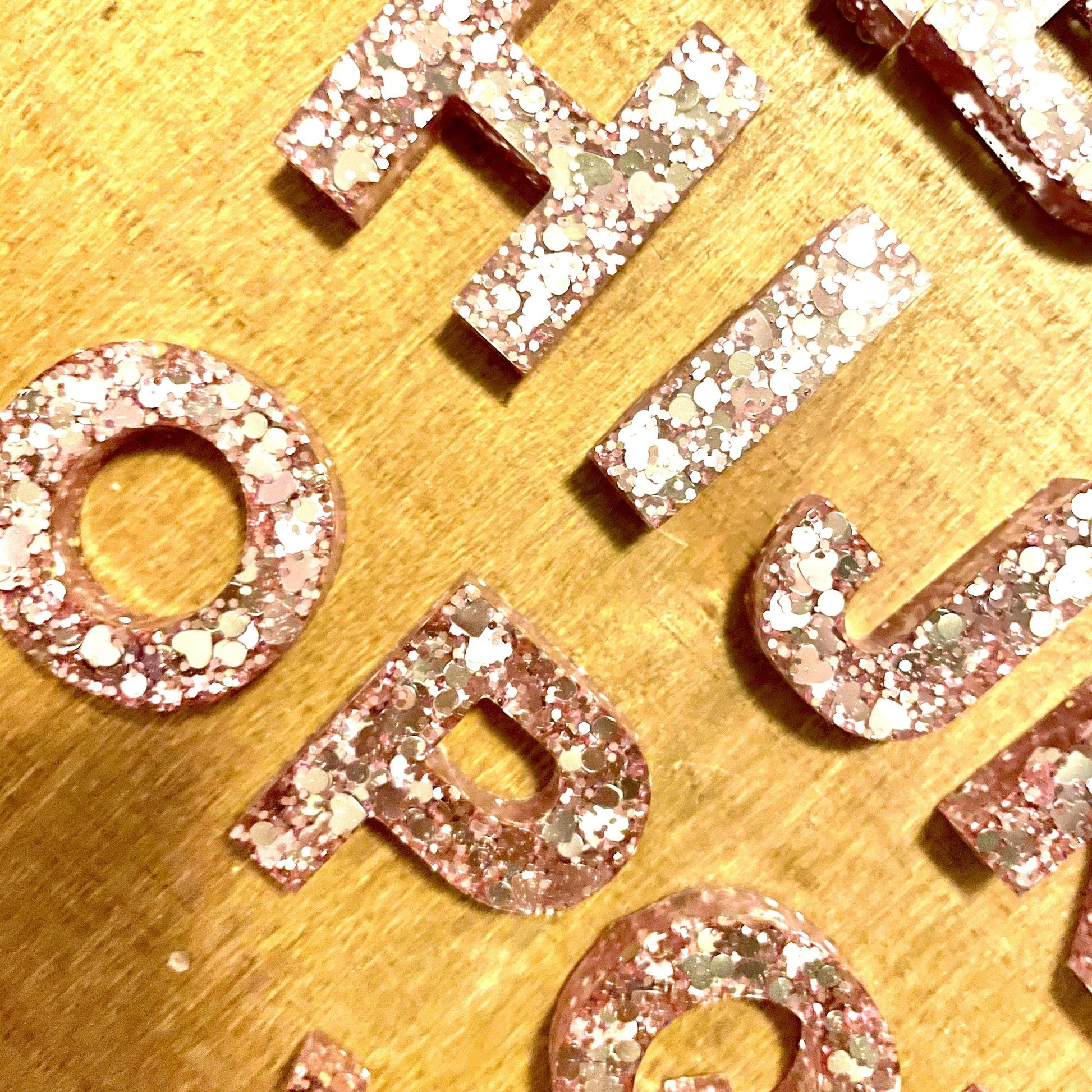 Resin Pink Sparkle Alphabet | Uppercase - Lavish & Glamourous Designs