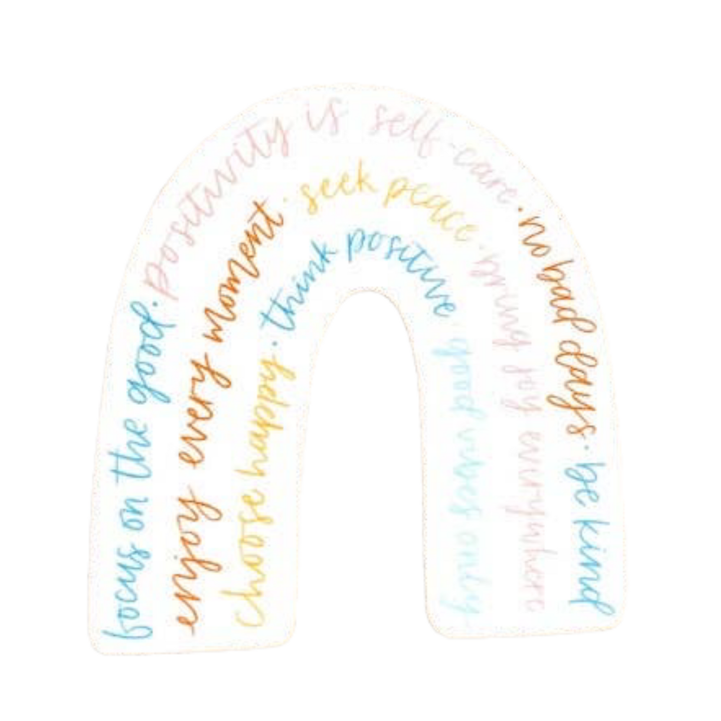 Positive Words Rainbow | Vinyl Sticker