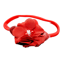 Load image into Gallery viewer, Red Flower Headband
